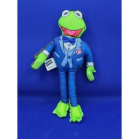 Vintage Blockbuster Kermit the Frog Soft Plush Toy 1998 The Muppets 8 inches - Picture 4 of 7